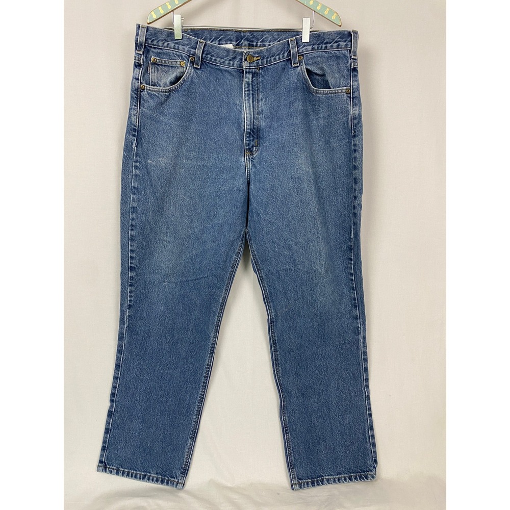 Carhartt Jeans Mens 42x32 Blue Traditional Fit Denim Workwear Gorpcore B180 DPS